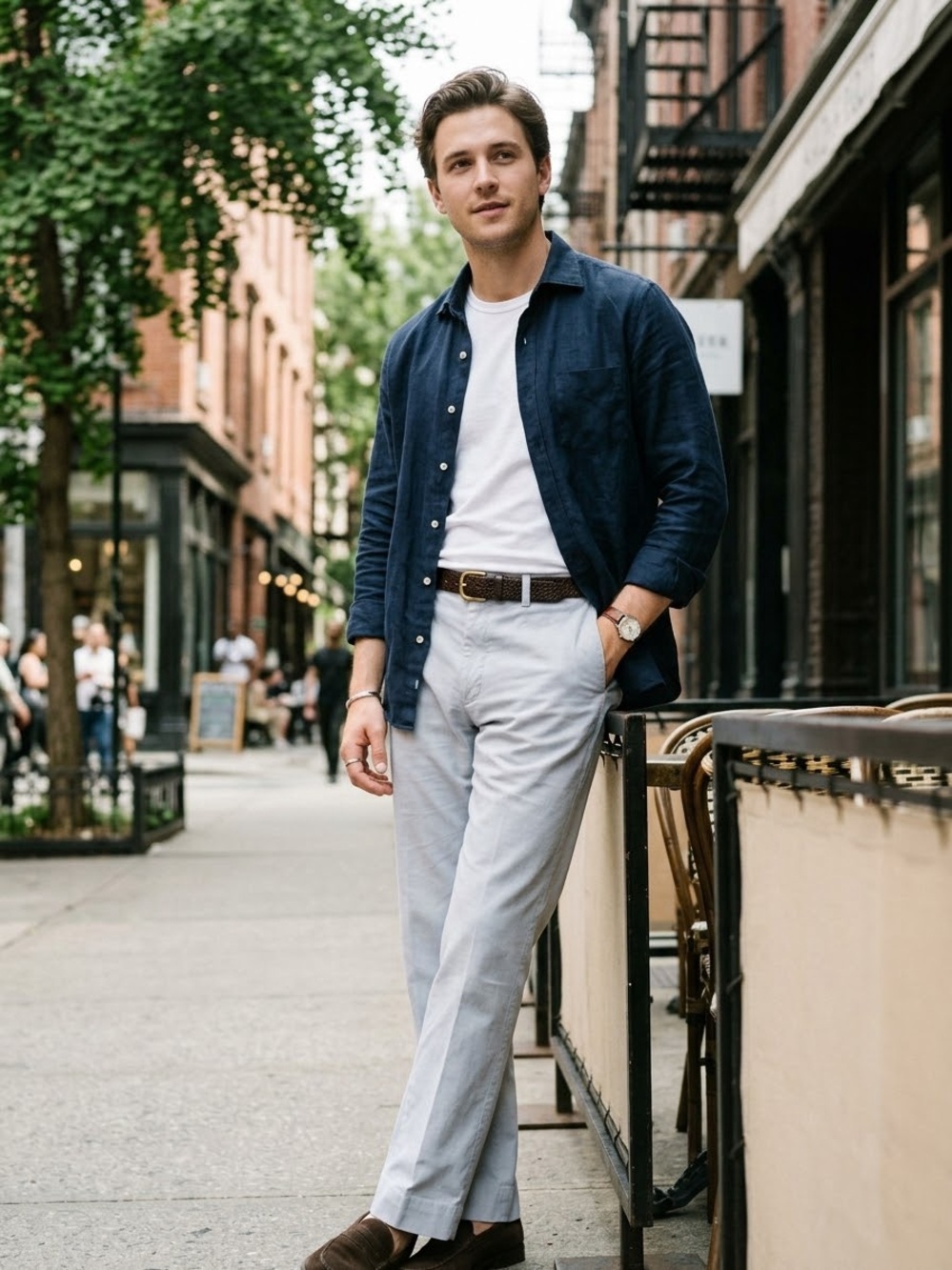 Theory Preppy flat-front chino dress pants silver cloud 30x30